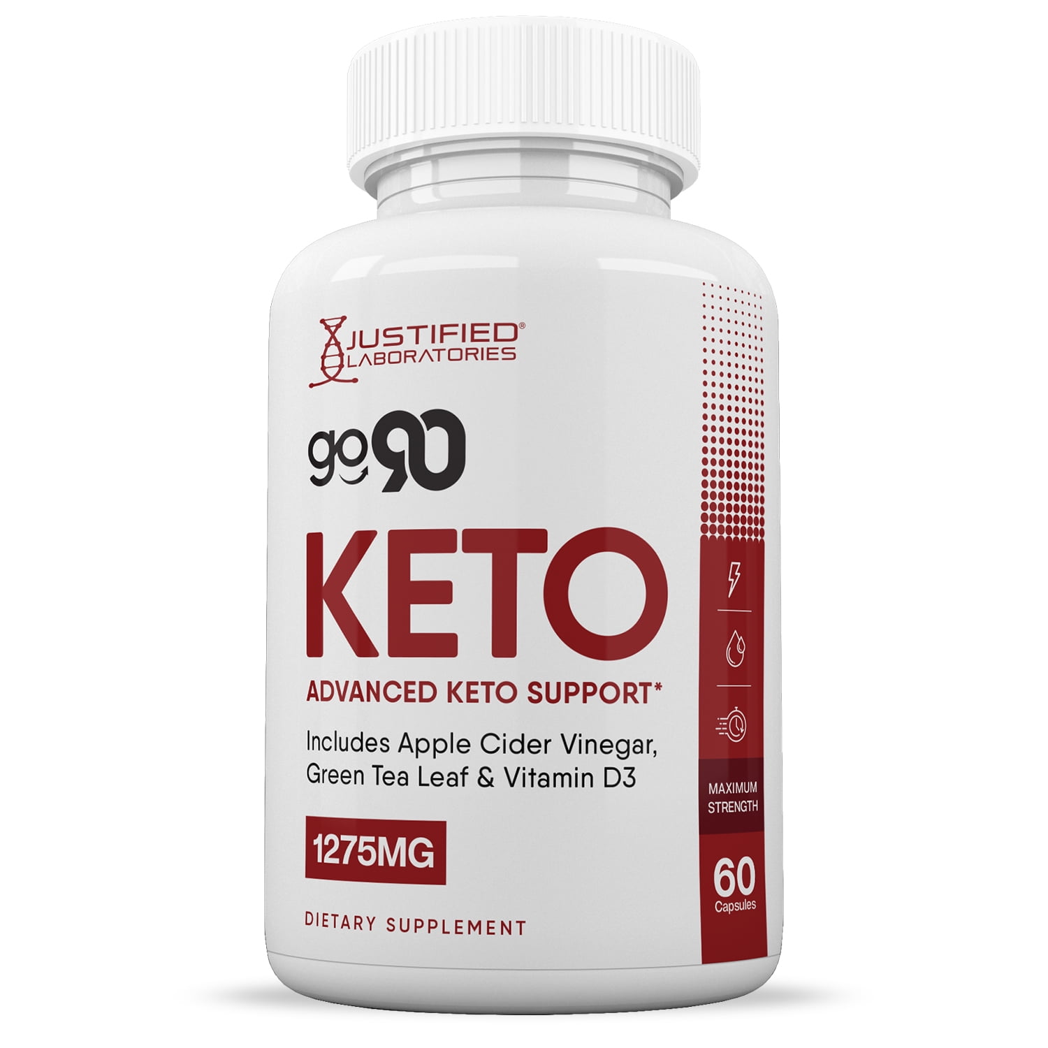(2 Pack) Go 90 Keto ACV Pills 1275mg Dietary Supplement 120 Capsules