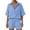 Light Blue, variant on Shadoumai Linen Sets For Women 2 Piece 2026 Summer Casual V Neck Button Short Sleeve Beach Vacation Outfits Oversized Suits