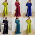 thumbnail image 3 of Vestido elegante y sexy con hombros descubiertos y plisado para mujer de otoño e invierno, 3 of 5