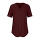 thumbnail image 5 of Mujeres sueltas casual manga corta cuello pico sólido casual blusa camiseta túnica tops Fridja  zx4117, 5 of 9