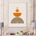 thumbnail image 3 of Designart Abstract Rainbow Sun and Moon In Earth Tones V FLOAT FRAME WALL ART, 3 of 4