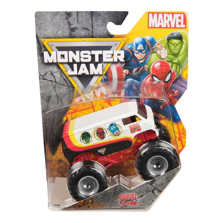 Monster Jam Marvel 1/64 ミニカー 4種セット Monster Jam 1:64 Marvel