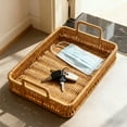 thumbnail image 5 of Hand-Woven Wicker Storage Basket - Desktop & Household Organizer with Handles, Suitable for Bathroom, Kitchen & Office Storage Needs, 5 of 6
