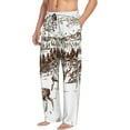 thumbnail image 2 of Balery Woodland Forest With Deers print Men's Pajama Pants,Ultra Lightweight Pjs,Lounge Pant-Large, 2 of 9