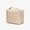 Apricot, variant on Travel Makeup Bag, Large Capacity Fold Down Cosmetic Bag for Women, Waterproof PU Leather, Pull Open Toiletry Bag with Compartments, for Skincare, Brushes & Travel Essentials