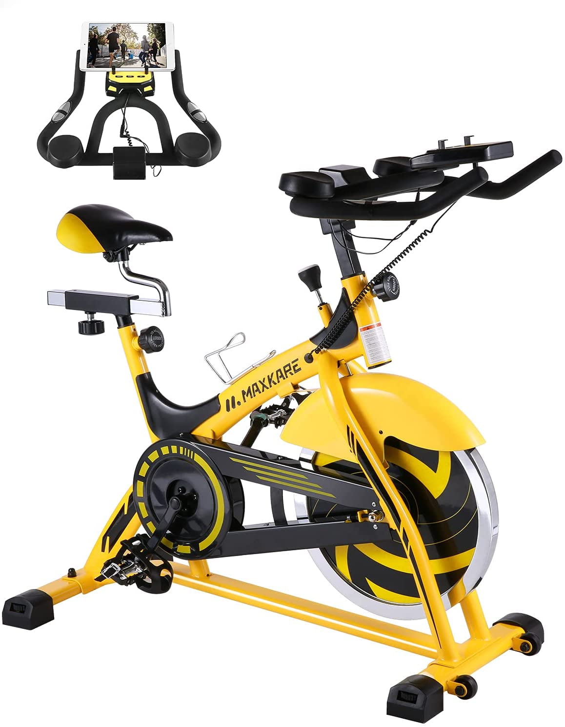 MaxKare Stationary Bike Exercise Bike Belt Drive Indoor Cycling Bike 44