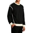 thumbnail image 2 of Turilly Mens Long Sleeve T-Shirt Pullover Sweatshirts Versatile Long Sleeve Crew Neck Loose Casual Basic Color Block Tops, 2 of 5