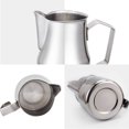 thumbnail image 3 of Easyworkz-jarra de café expreso humeante de acero inoxidable, 12 oz, jarra para hacer espuma de café, jarra de leche, capuchino, Latte Art Cup, 3 of 5