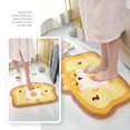 thumbnail image 4 of LAICAIW Toast Bath Mats, Soft and Absorbent Microfiber Bath Rugs, Non-Slip Shaggy Shower Carpet, Machine Wash Dry, Soft Shower Rugs for Bathroom Floor, Tub and Shower, 18 x 26, Dog, 4 of 7
