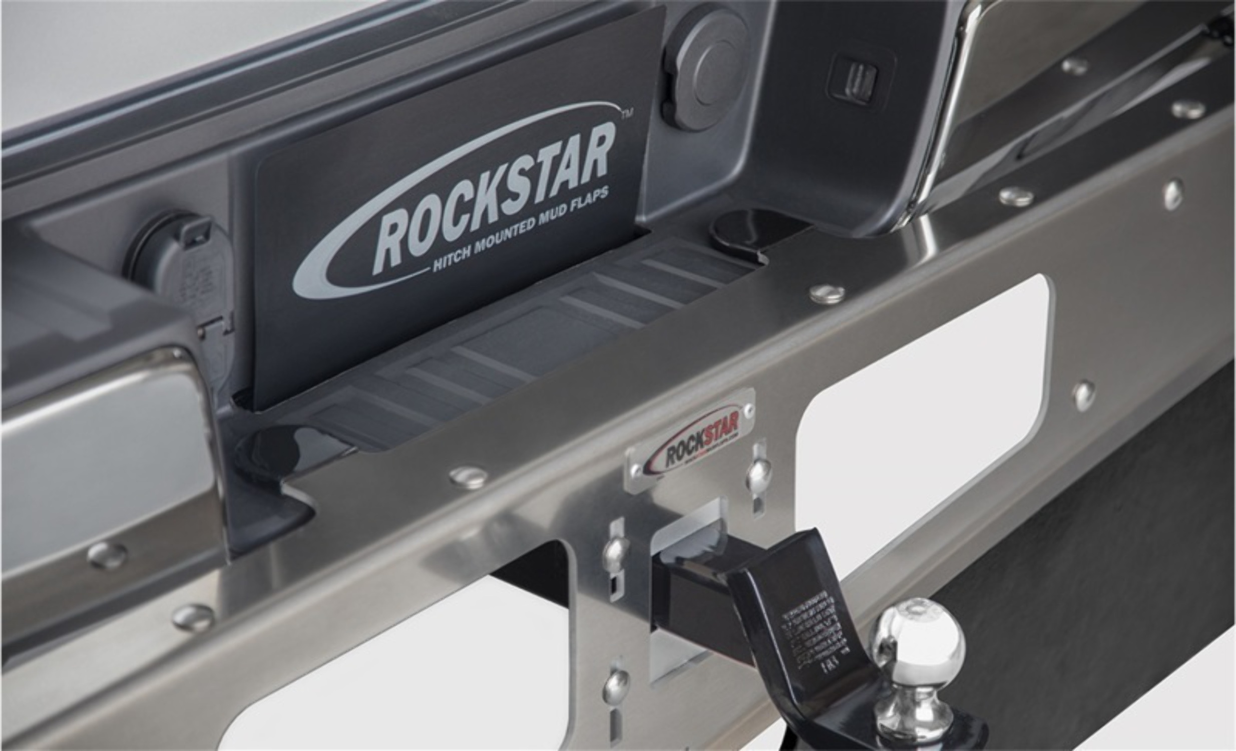 Access Rockstar Hitch Ford Make F - 150 2X Smooth Mill Finish Mounted Mud Flaps Fits select: 2004-2009 FORD F150, 2013-2014 FORD F150 SUPER CAB - image 5 of 10