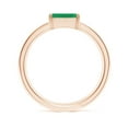 thumbnail image 2 of ANGARA Natural 1 Ct Emerald-Cut Emerald Off-Centered Solitaire Ring With Diamonds in 14K Rose Gold for Women (Size-7x5mm) | May Birthstone, Anniversary, Jewelry Gift for Women | Natural Emerald Ring, 2 of 9