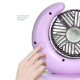 thumbnail image 2 of Desktop Creative Moon Usb Charging Desk Fan  with 90?Rotatable Head  Mute Student Dormitory Bedside, 2 of 8
