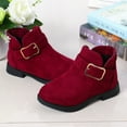 thumbnail image 6 of Huowey Kids Girls Shoes Fashion Solid Color Short Boots Non- Breathable Girl Boots Relaxed Fit Footwear, 3.5-4 Years, 6 of 6