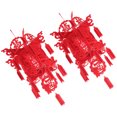 thumbnail image 2 of 2 piezas de festival de primavera linterna no tejida linterna decorativa de estilo chino rojo, 2 of 6