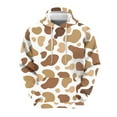 thumbnail image 4 of Gibobby Sudadera polar hombre Sudaderas unisex con capucha Real Hasta la Muerte para hombre y mujer(Caqui,G), 4 of 5