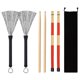 thumbnail image 1 of Juego De Baquetas De Tambor Cepillos De Alambre De Tambor Cepillos Retráctiles Varillas Rojas Bolsa De Almacenamiento De Baquetas De Tambor Para Amantes De La Música Acústica De Jazz Sweethay EL010451-00, 1 of 6