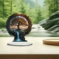 thumbnail image 3 of nvzhuang Wooden House Table Decorations Cute Fairy Tree Figurine Acrylic Flat Ornaments Centerpieces for Home, 3 of 5