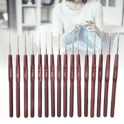YLSHRF Crochet Hook Set, Lace Crochet Hook Needle,Plastic Handle Ultra-fine Lace Crochet Hook Set Stainless Steel Knitting Needle DIY Sewing Tool