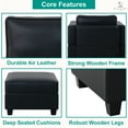 thumbnail image 6 of Naomi Home Sarah Contemporary DIY Sofa Collection-Color:Black,Fabric:Air Leather,Style:Accent Chair with Ottoman, 6 of 13