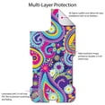 thumbnail image 4 of DistinctInk Custom SKIN / DECAL compatible with OtterBox Commuter for iPhone 11 Pro (5.8" Screen) - Hot Blue Yellow Pink Paisley, 4 of 5