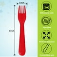 thumbnail image 3 of Plaskidy Plastic Kids Forks - Set of 16 Toddler Forks BPA Free / Dishwasher Safe Kids Utensils Set Brightly Colored Kid Forks Flatware Set Great for Kids and Toddlers Fork, 3 of 3