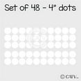 thumbnail image 4 of 4" Polka Dots Circle Wall Pattern Vinyl Lettering Sticker Decal Dot Decals Size: 4"H x 4"L set of 48 - Color: White, 4 of 5