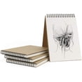 thumbnail image 1 of Cuaderno de dibujo A5, 4 cuadernos de dibujo encuadernados en espiral con tapa dura, material de dibujo, papel con páginas en blanco, adecuado para arte, acuarela, lápiz, 160 g/m², 60 páginas ER, 1 of 5