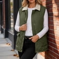 thumbnail image 6 of Byworldtasic Women's Plus Size Puffer Vest Sleeveless Zip Up Outerwear Quilted Puffy Winter Vest Jacket with Pockets, 6 of 9