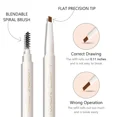 thumbnail image 4 of FOCALLURE 2 Pcs Eyebrow Pencil with Spoolie Brush,Waterproof Long Lasting eyebrow Makeup,Natural, 4 of 7