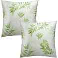 thumbnail image 2 of Sage Green Throw Pillows Covers 18x18 Inch Gold Botanical Leaf Pillow Covers 3D Leaves Fern Modern Pillow Case Watercolor Pillowcase Decor Gifts for Bed Couch Sofa Living Room, Set of 2, 2 of 6