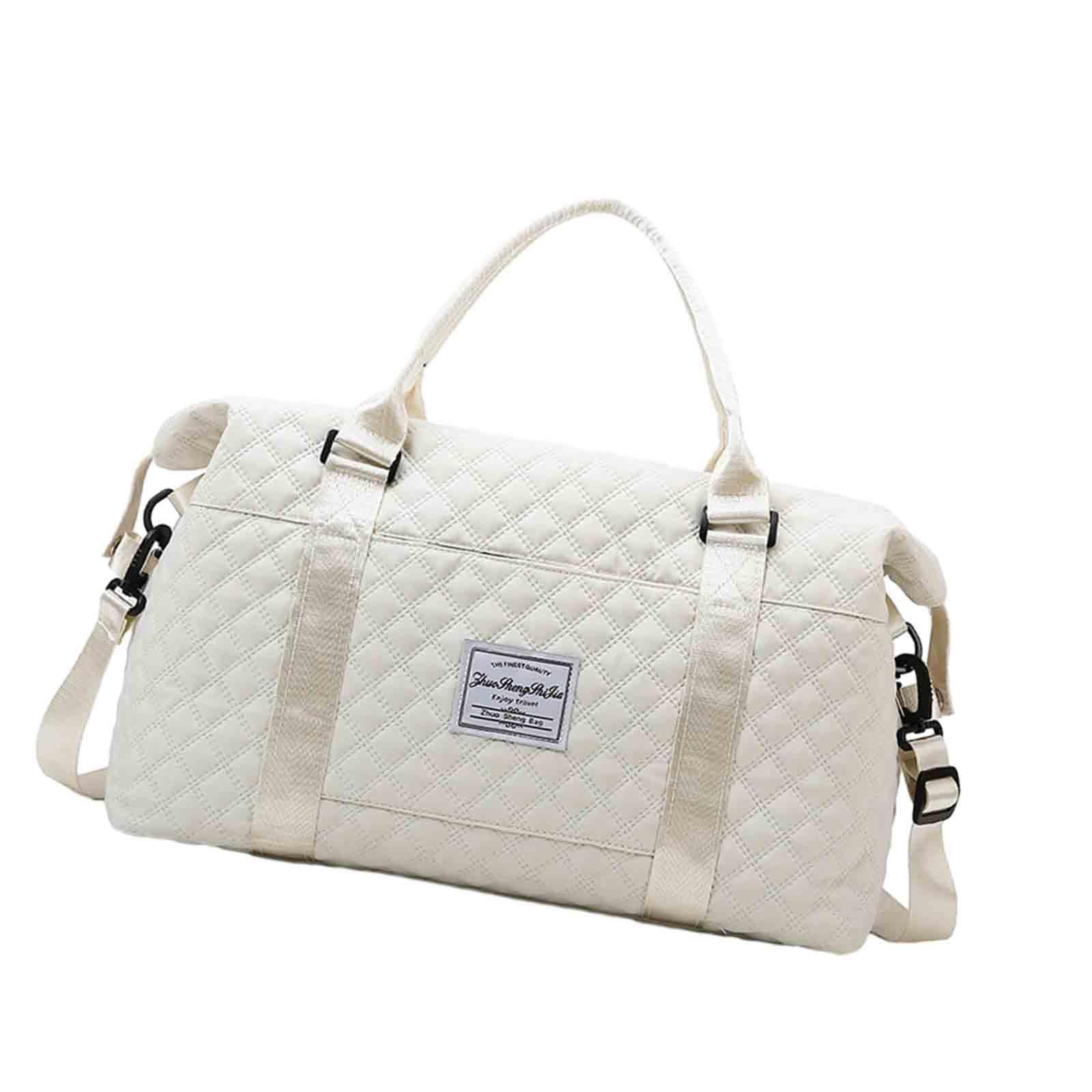 koolsoo Sports Gym Bag Large Capacity Portable Travel Duffle Bag with Trolley Sleeve White Walmart