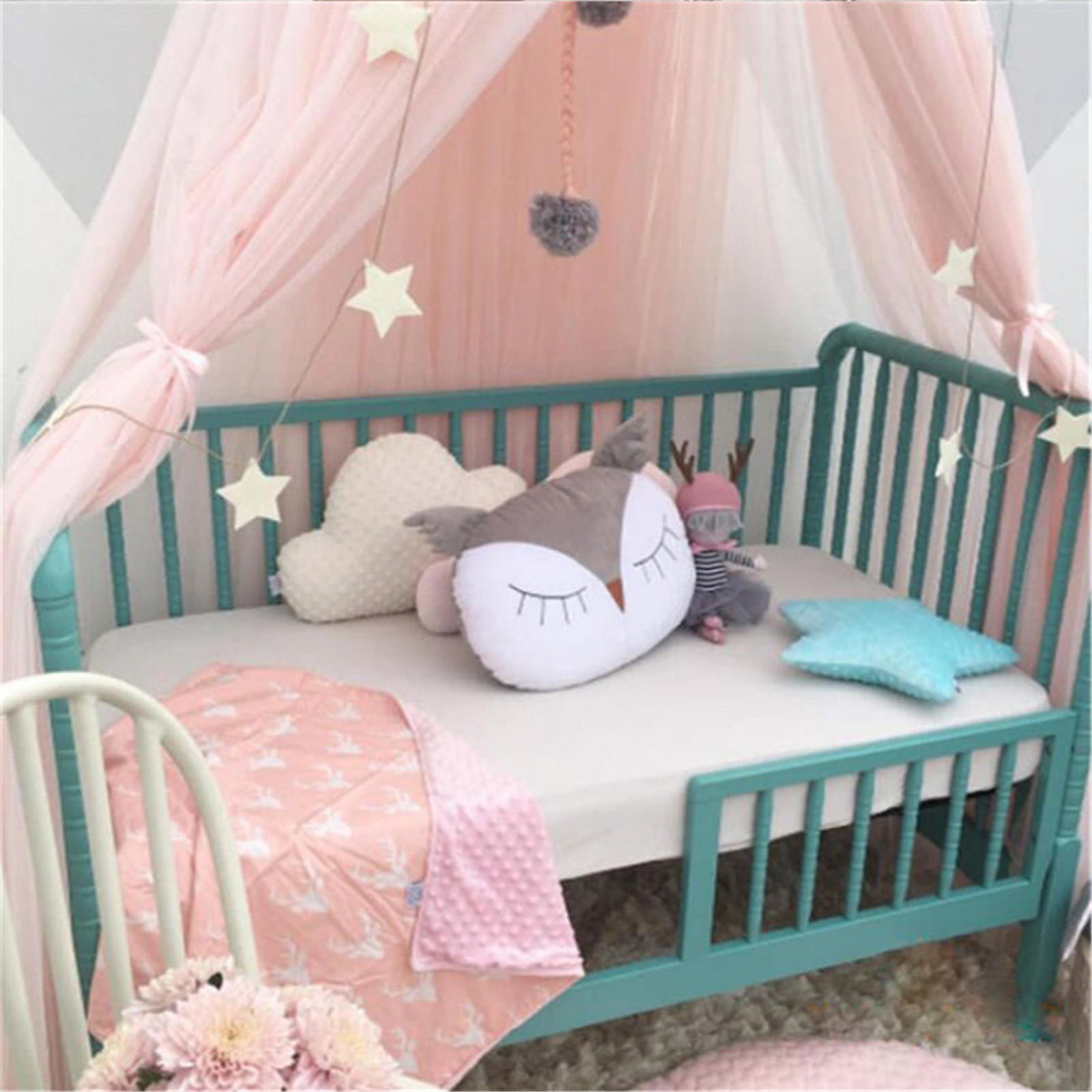 Warooms Children Mosquito Net Bed Canopy Yarn Play Tent Round Lace Dome Netting Curtains for Baby Boys and Girls Games House for Men Women Kids Boys Girls Birthday Toy Gift