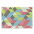 thumbnail image 1 of Geometric Cutting Board, Creative Print of Colorful Polygonal Shapes in Pastel Tones Vibrant Modern Feels, Decorative Tempered Glass Cutting and Serving Board, in 3 Sizes, by Ambesonne, 1 of 2