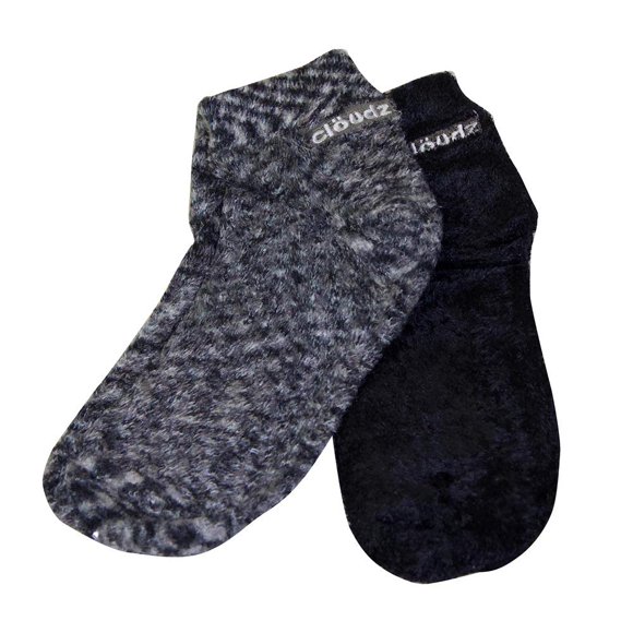 Cloudz - Calcetines de spa de aloe vera natural negro - (2 pares/surtidos sólidos y estampados)