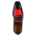 thumbnail image 4 of LIBERTYZENO Men's Leather Oxford Dress Shoes, Black/Red, 10.5, 4 of 7