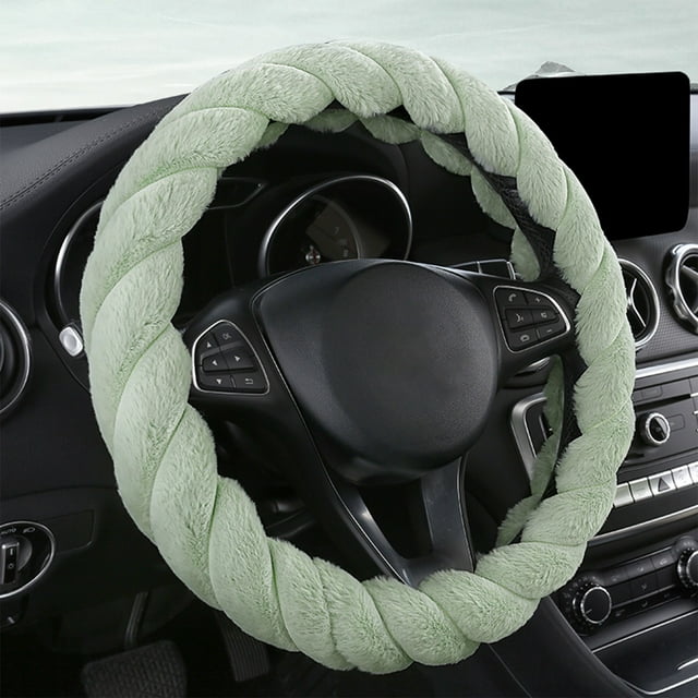 Yhmxh Car Accessories Motorcycle Accessories Car Steering Wheel Cover With Soft Warm Non-Slip Car Decoration Car Wheel Protector Universal Fits 14-15 Inches Steering Wheel Covers