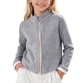 thumbnail image 2 of FAIWAD Boys Girls Warm Fleece Coat Zip up Collar Jacket Kids Soft Cozy Casual Daily Outerwear, 2 of 5
