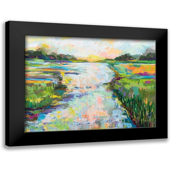 Vertentes, Jeanette 14x12 Black Modern Framed Museum Art Print Titled - Dancing Light