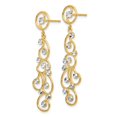 thumbnail image 2 of 14k and Rhodium Filigree Dangle Earrings in 14k Yellow Gold w/ Rhodium Plating, 2 of 3