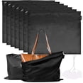 thumbnail image 1 of 7 bolsas de bolso, bolsa a prueba de polvo, almacenamiento, bolsa de tela con cordón de seda, bolso, billetera, zapatos, botas, bolsa de almacenamiento grande (negro, 23,6 × 19,6 pulgadas), 1 of 4