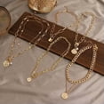 thumbnail image 4 of MATROOY Zovoli Vintage Layered Pearl Lock Round Coin Pendant Necklaces for Women-CJ-2026, 4 of 9
