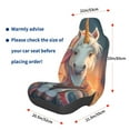 thumbnail image 3 of Wukai Starry Sky Cute Horse Full Set Car Seat Covers with Soft Padding Universal Auto Front Seats Protector and Cushion Mat, 3 of 5
