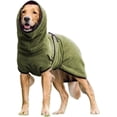 thumbnail image 2 of Ropa para mascotas Chaqueta de terciopelo polar a prueba de frío Chaleco Otoño Invierno Abrigo universal para ropa para cachorros de perros grandes, medianos y pequeños (Color: Verde militar, Tamaño:, 2 of 4