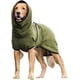 thumbnail image 2 of Ropa para mascotas Chaqueta de terciopelo polar a prueba de frío Chaleco Otoño Invierno Abrigo universal para ropa para cachorros de perros grandes, medianos y pequeños (Color: Verde militar, Tamaño:, 2 of 5