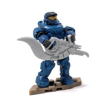 HALO MEGA BLOKS blue UNSC SPARTAN Mini Figure Building Toy New 