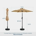 thumbnail image 6 of 7.5ft Outdoor Patio Umbrella,Outdoor Table Umbrella with Push Button Tilt and Crank,Market Umbrella 6 Sturdy Ribs,Yard Umbrella, 6 of 7