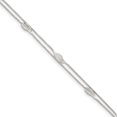 thumbnail image 1 of 925 Sterling Silver 2 Strand Feather 9 Inch Plus 1 Anklet Flower Gardening Theme, 1 of 5