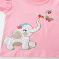 thumbnail image 3 of Cethrio Kids Girls Summer Outfit Sets, Short Sleeve Cotton Graphic Girls' Clothing Sets Pink Size 4T, 3 of 5