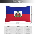 thumbnail image 2 of Haitian Flag Pattern Throw Pillow Cushion Cover Decorative Rectangle Pillow Case 14"x20", 2 of 7