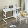 thumbnail image 2 of Yardi Yard 47.5 Inch Modern Home Computer Desk with 2 Storage Drawers-White, Computer Desk, Gaming Computer Desks for Study,Working,Writing, 2 of 13